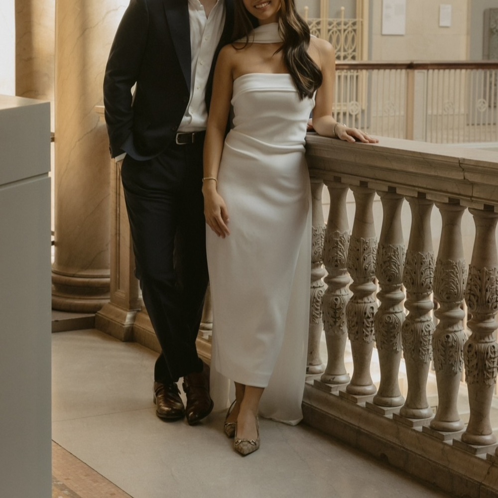 Aritzia Babaton Eyecatcher white dress